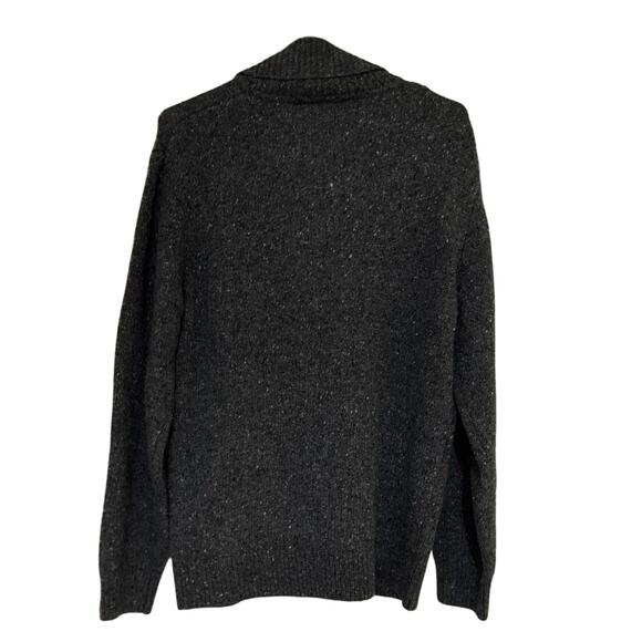 Marine Layer Men's Charcoal Wool Blend Shawl Collar Button Soft Cardigan Medium - Picture 8 of 11